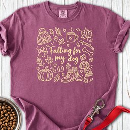 Falling For My Dog Premium Tee Gift For Dog Lover