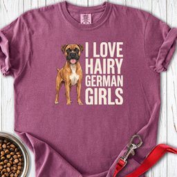 Fawn Boxer Hairy German Girl Premium Tee Gift For Dog Lover