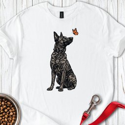 Dutch Shepherd Butterfly T Shirt Gift For Dog Lover