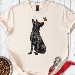 Dutch Shepherd Butterfly T Shirt Gift For Dog Lover