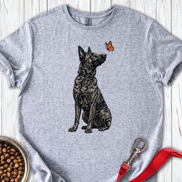 Dutch Shepherd Butterfly T Shirt Gift For Dog Lover