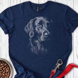 Flat Coated Retriever Engraved T Shirt Gift For Dog Lover