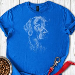 Flat Coated Retriever Engraved T Shirt Gift For Dog Lover
