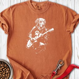 Golden Retriever Guitar Premium Tee Gift For Dog Lover