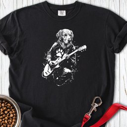 Golden Retriever Guitar Premium Tee Gift For Dog Lover