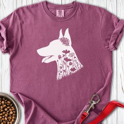 Doberman Flowers Premium Tee Gift For Dog Lover