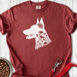 Doberman Flowers Premium Tee Gift For Dog Lover