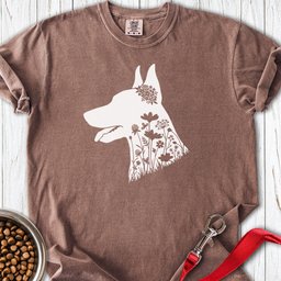Doberman Flowers Premium Tee Gift For Dog Lover
