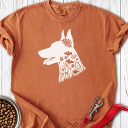 Doberman Flowers Premium Tee Gift For Dog Lover