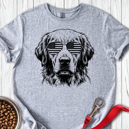 Golden Retriever USA T Shirt Gift For Dog Lover