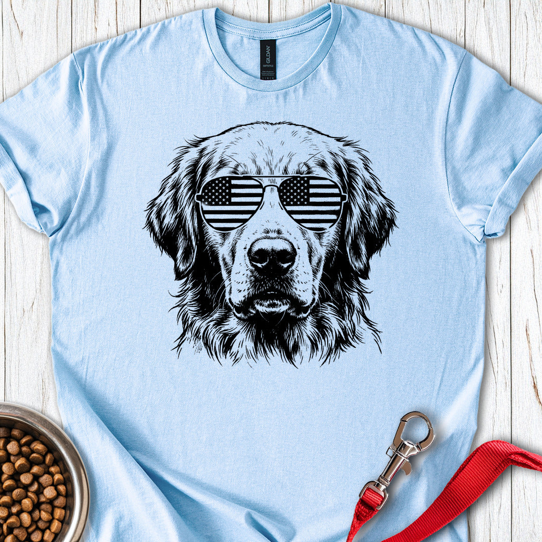 Golden Retriever USA T Shirt Gift For Dog Lover