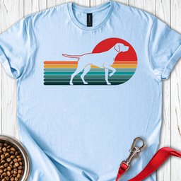 English Pointer Retro Sunset T Shirt Gift For Dog Lover