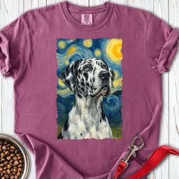 Harlequin Great Dane Van Gogh Premium Tee Gift For Dog Lover