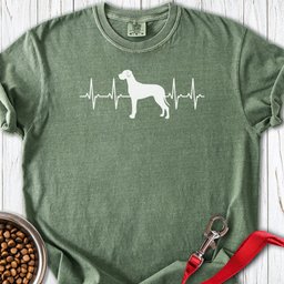 Great Dane Heartbeat Premium Tee Gift For Dog Lover