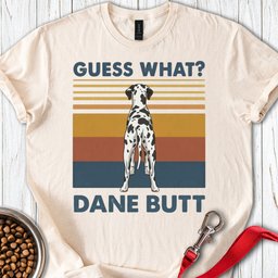 Harlequin Great Dane Butt T Shirt Gift For Dog Lover