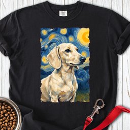 Dachshund Van Gogh Cream Premium Tee Gift For Dog Lover