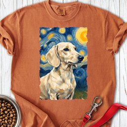 Dachshund Van Gogh Cream Premium Tee Gift For Dog Lover