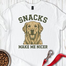 Golden Retriever Snacks T Shirt Gift For Dog Lover