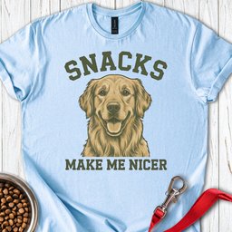 Golden Retriever Snacks T Shirt Gift For Dog Lover