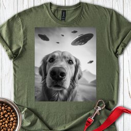 Golden Retriever Ufo T Shirt Gift For Dog Lover
