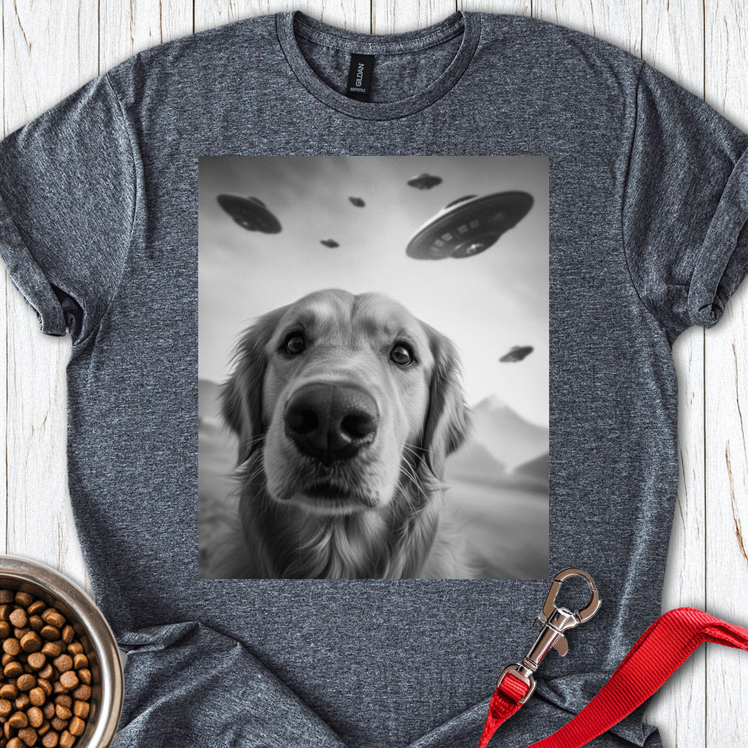 Golden Retriever Ufo T Shirt Gift For Dog Lover
