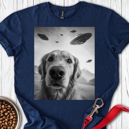 Golden Retriever Ufo T Shirt Gift For Dog Lover