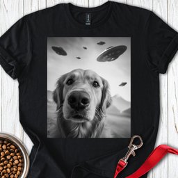 Golden Retriever Ufo T Shirt Gift For Dog Lover