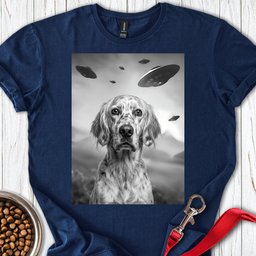 English Setter Ufo T Shirt Gift For Dog Lover
