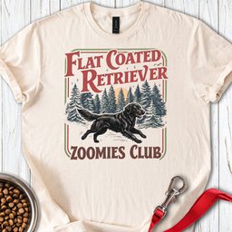 Flat Coated Retriever Zoomies Club T Shirt Gift For Dog Lover