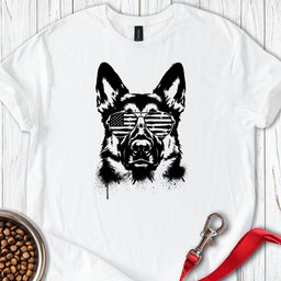 German Shepherd USA T Shirt Gift For Dog Lover