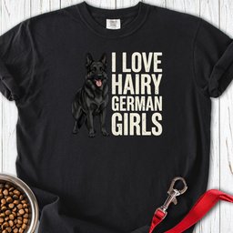 Hairy Black German Shepherd Premium Tee Gift For Dog Lover