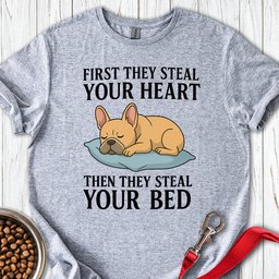 French Bulldog Bed Stealer T Shirt Gift For Dog Lover