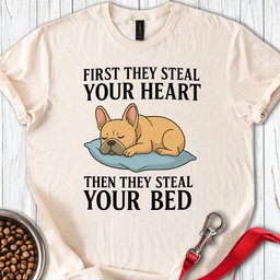French Bulldog Bed Stealer T Shirt Gift For Dog Lover