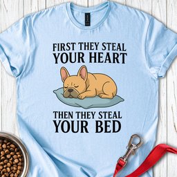 French Bulldog Bed Stealer T Shirt Gift For Dog Lover