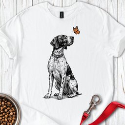 English Pointer Butterfly T Shirt Gift For Dog Lover
