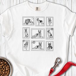 German Shepherd Stamps Premium Tee Gift For Dog Lover