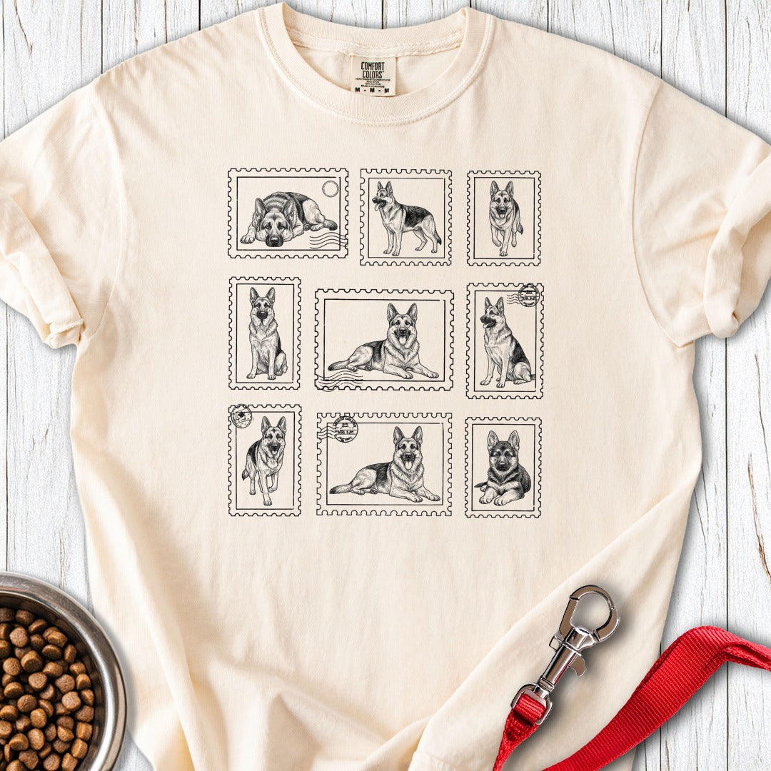 German Shepherd Stamps Premium Tee Gift For Dog Lover