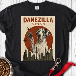 Danezilla Harlequin Great Dane Premium Tee Gift For Dog Lover