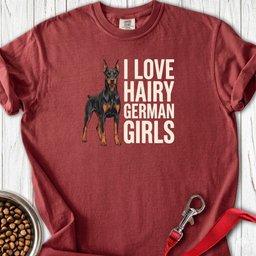 Doberman Hairy Girls Premium Tee Gift For Dog Lover