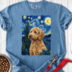 Golden Doodle Van Gogh Premium Tee Gift For Dog Lover