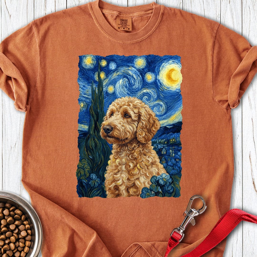 Golden Doodle Van Gogh Premium Tee Gift For Dog Lover