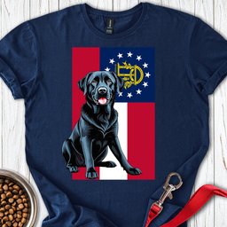 Georgia Black Labrador T Shirt Gift For Dog Lover