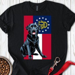 Georgia Black Labrador T Shirt Gift For Dog Lover