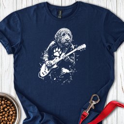 Golden Doodle Guitar T Shirt Gift For Dog Lover