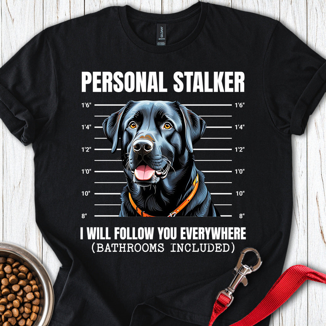 Funny Black Labrador Mugshot T Shirt Gift For Dog Lover