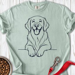 Flat Coated Retriever Lineart Premium Tee Gift For Dog Lover