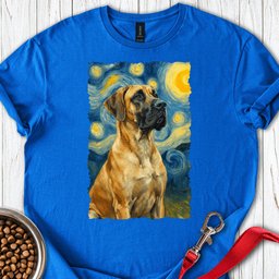 Fawn Great Dane Van Gogh T Shirt Gift For Dog Lover