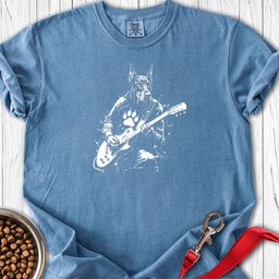 Doberman Guitar Premium Tee Gift For Dog Lover