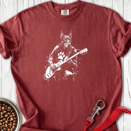 Doberman Guitar Premium Tee Gift For Dog Lover