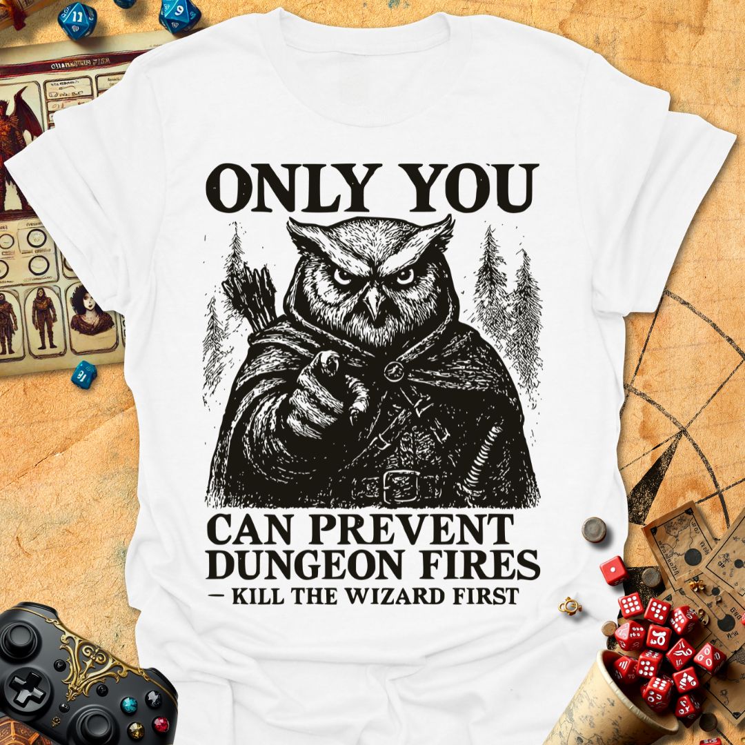 Prevent Dungeon Fires Tee Gift For Tabletop Gamer